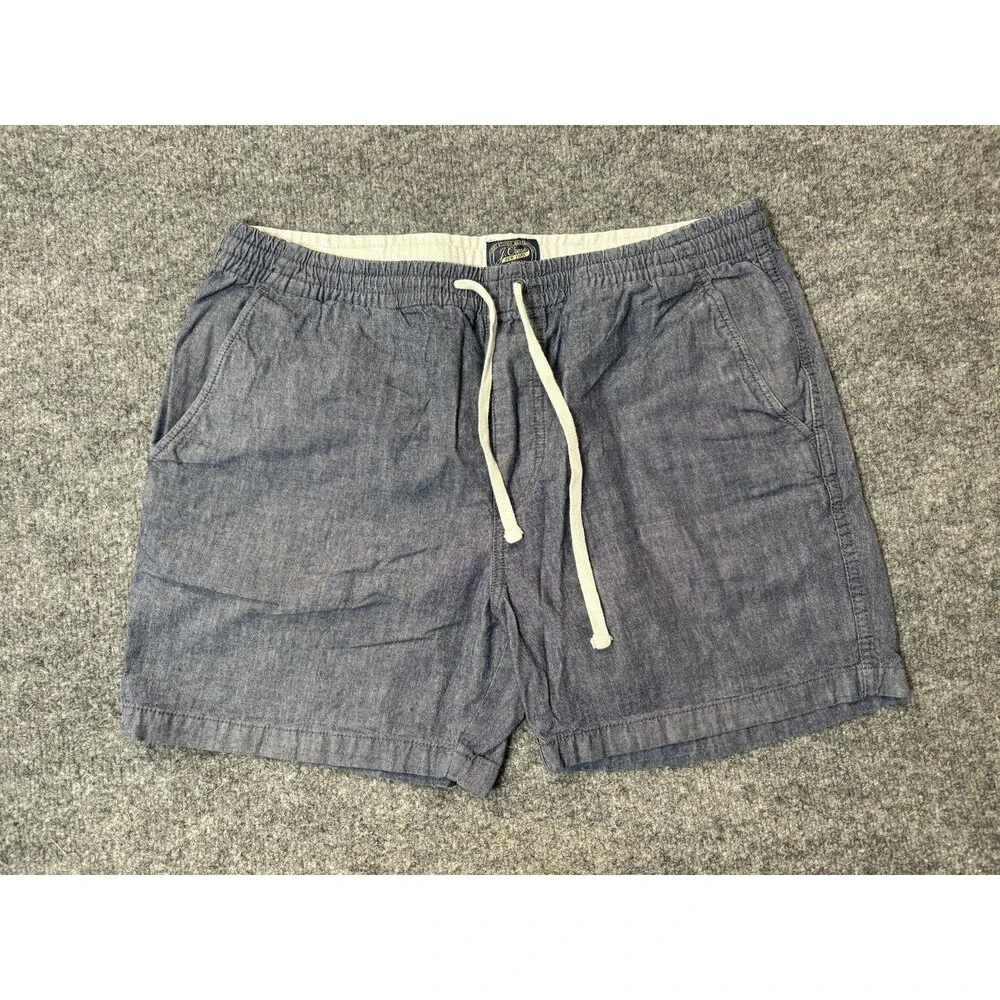 J.CREW Chino Shorts Mens L Blue Lightweight Denim 6